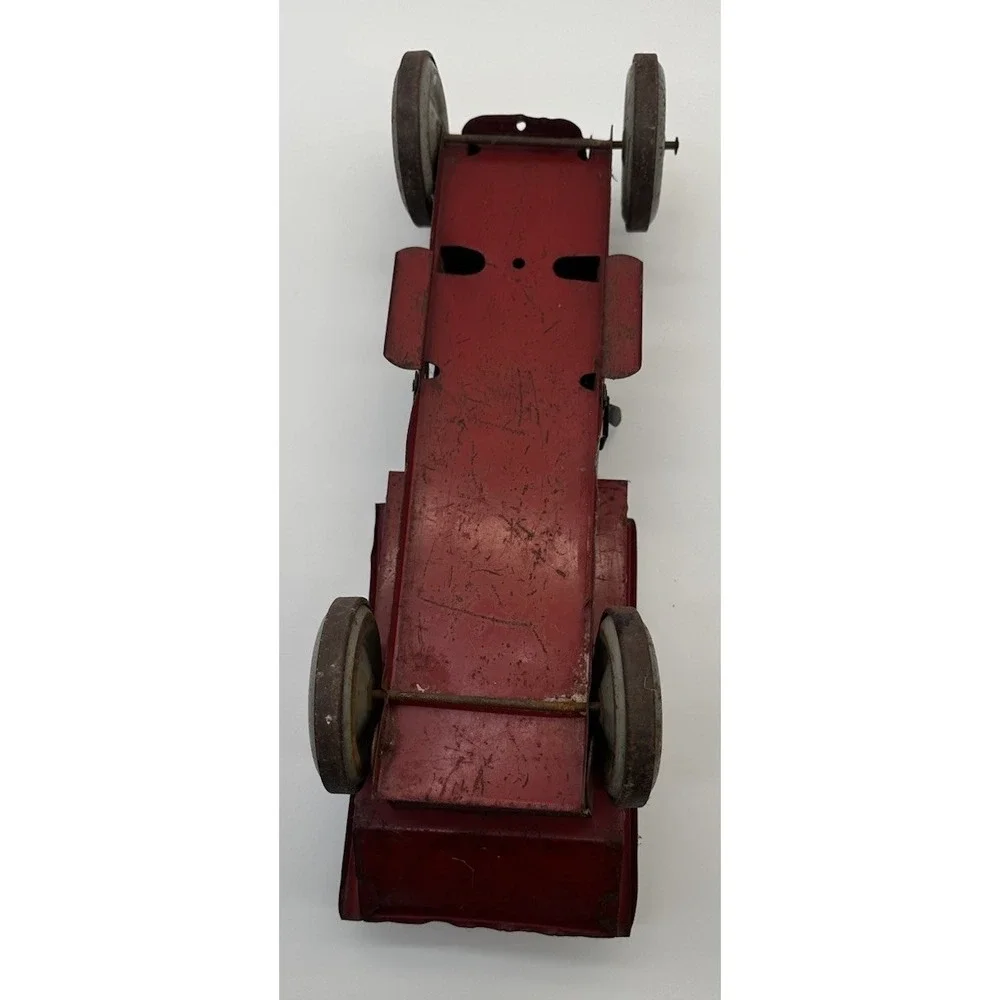 VINTAGE 1920'S STRUCTO PRESSED STEEL DUMP TRUCK RED TOY